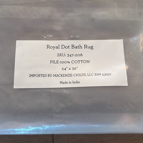 MacKenzie-Childs 24x36 Royal Dot Bath Rug - Picture 11 of 13